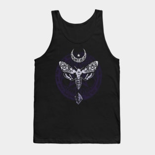 Wiccan Pagan Witch T-Shirt Crystal Moon Death Moth Tee Tank Top